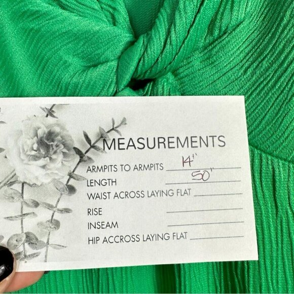 Zara's Knotted Emerald Green Slip Midi Dress Size XS - Picture 12 of 12